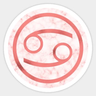 Living Coral Marble Zodiac - Cancer Sticker